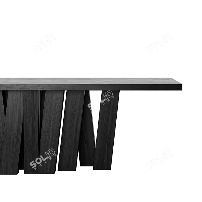 Modern Steel Zoumey Table 3D model image 3