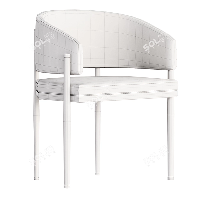 Contemporary Fabric Chair Nilo 3D model image 4