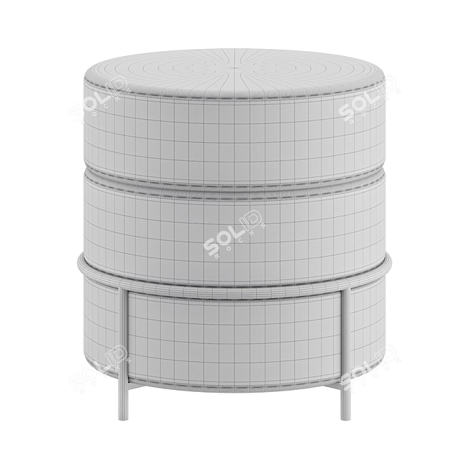 Picolo Halmar Pouf - Functional Chic 3D model image 2