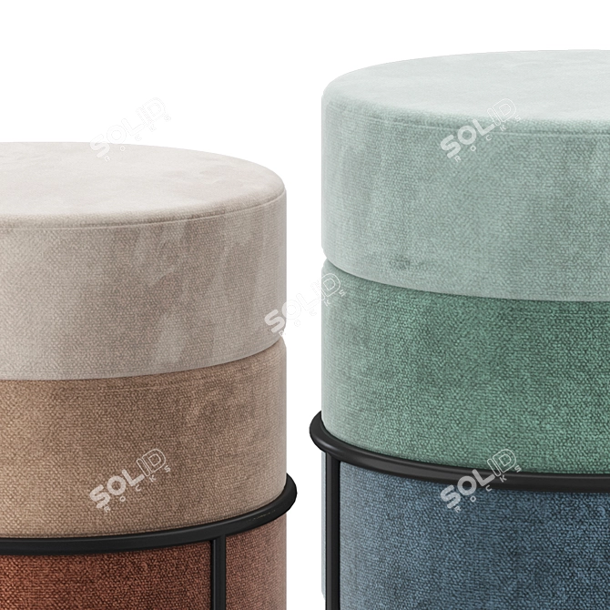 Picolo Halmar Pouf - Functional Chic 3D model image 3