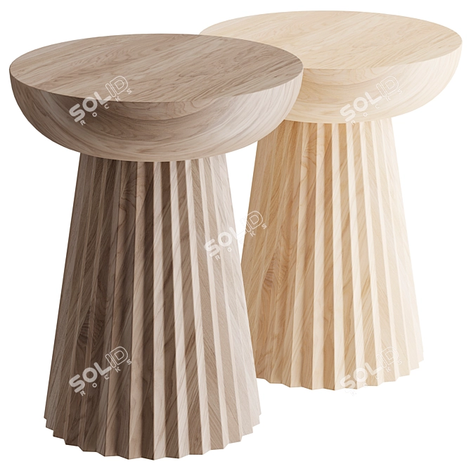 Vical Home PLISSÉ WOOD Table 3D model image 1