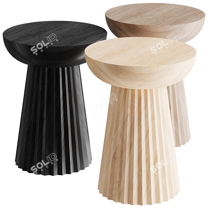 Vical Home PLISSÉ WOOD Table 3D model image 2