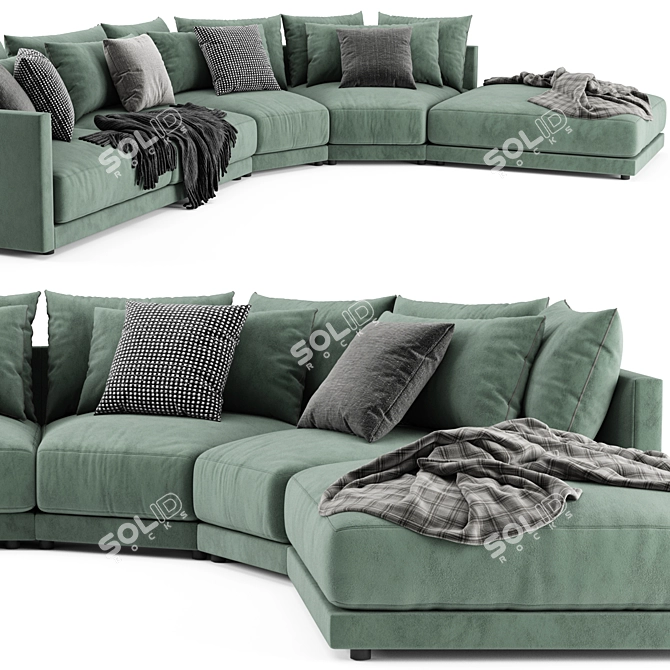 Luxury Modern Poliform Bristol Sofa 3D model image 2