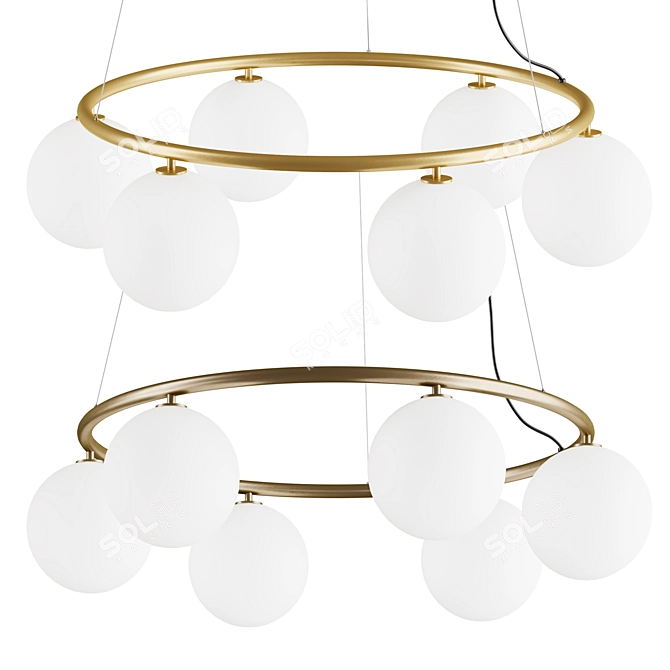 Miira Circular Opal Pendant Light 3D model image 2
