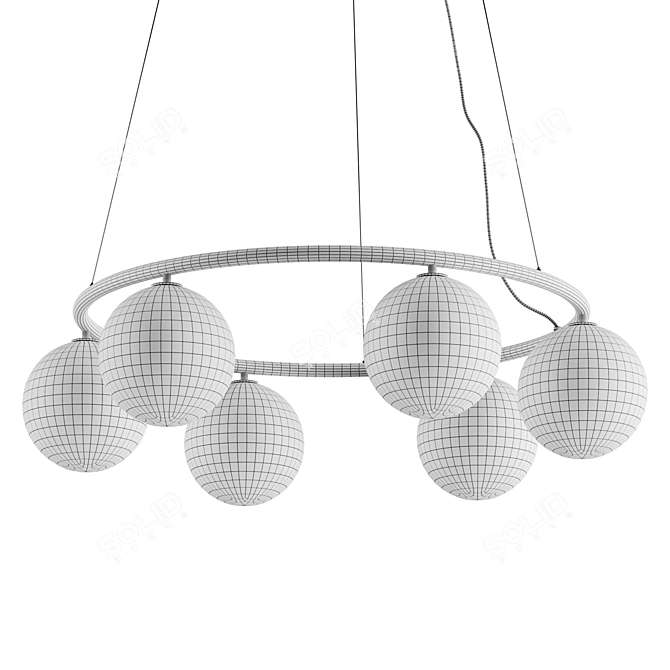 Miira Circular Opal Pendant Light 3D model image 3