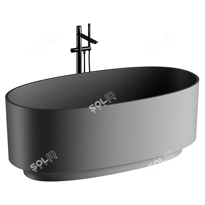  Modern Arc Bathtub Design 3D model image 2