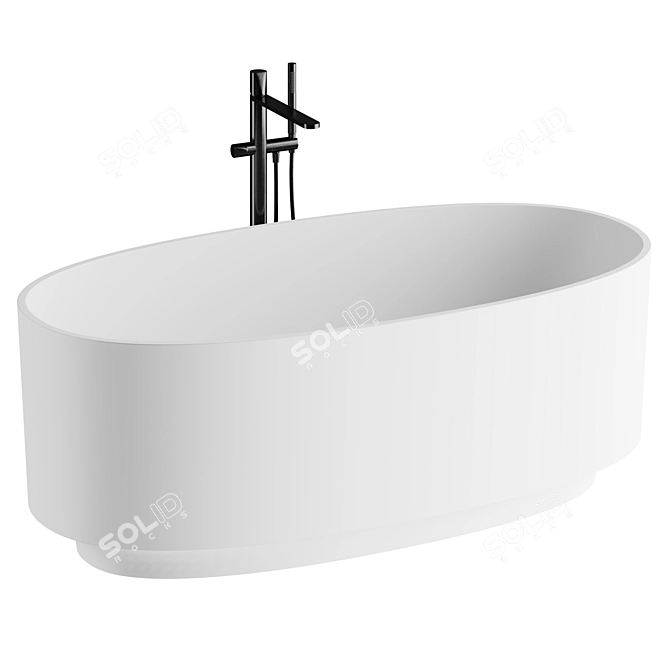  Modern Arc Bathtub Design 3D model image 3