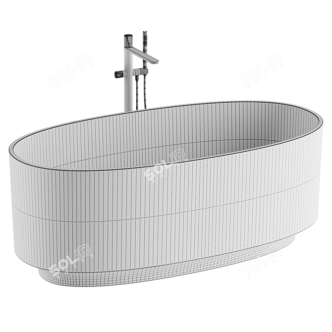  Modern Arc Bathtub Design 3D model image 4