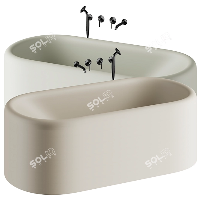  INBANI EASE Bathtub - Note Design Studio 3D model image 1