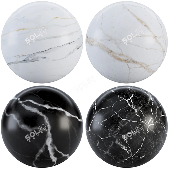 Luxury Marble Texture Collection 3D model image 4