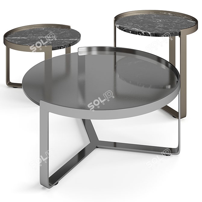 Modern Misuraemme Ring Coffee Tables 3D model image 1