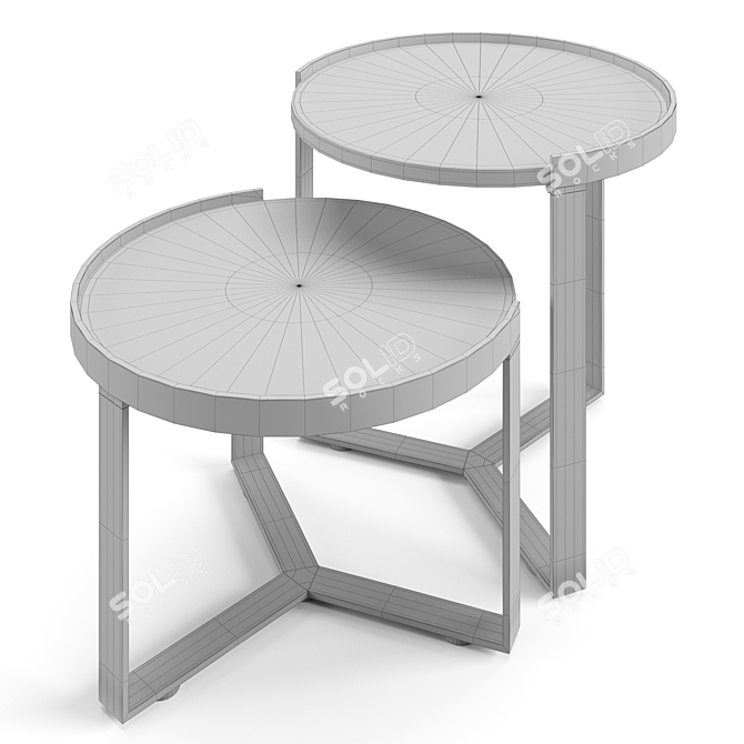 Modern Misuraemme Ring Coffee Tables 3D model image 4