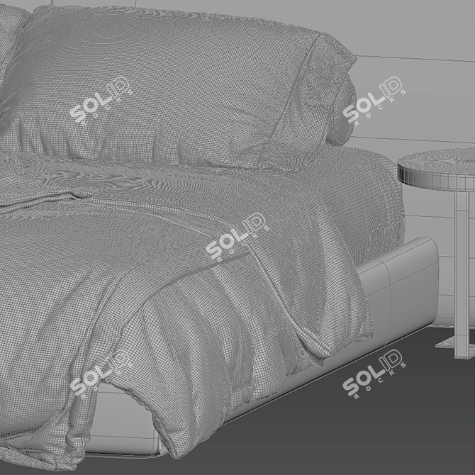 Flou Double Bed - Comfort Defined 3D model image 4