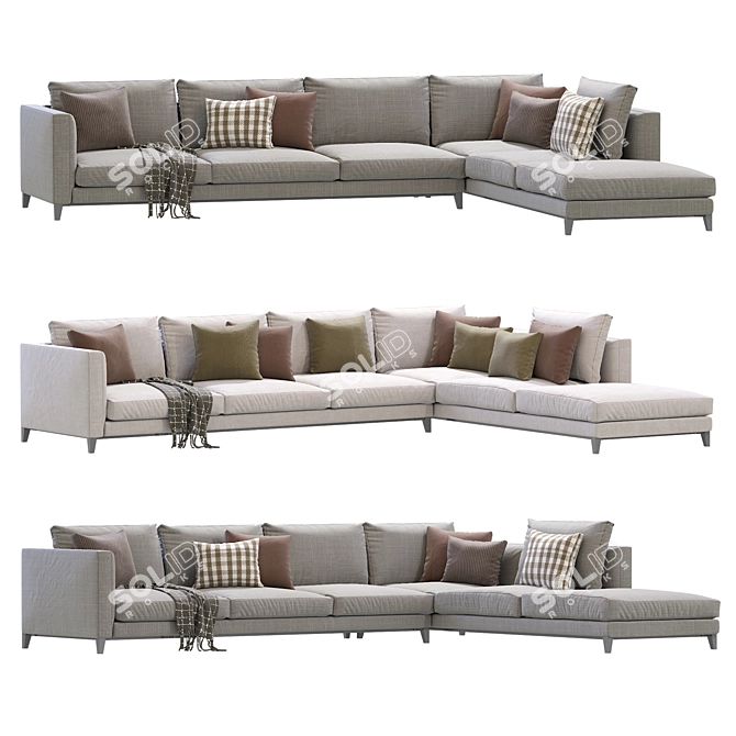 Modern Minotti 3D Sofa Model 3D model image 1