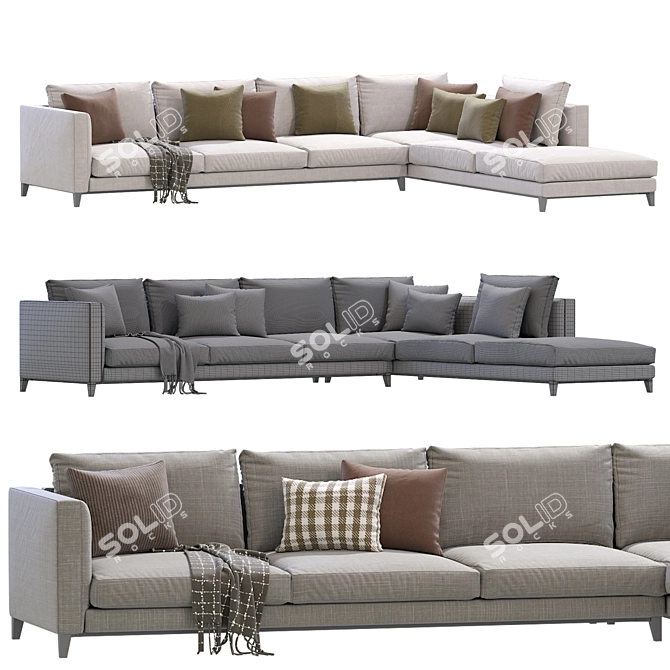 Modern Minotti 3D Sofa Model 3D model image 4