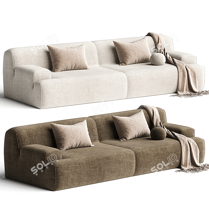 Elegant Meridiani Norton Sofa 3D model image 5