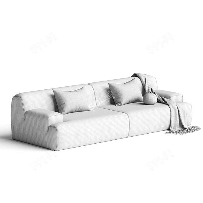 Elegant Meridiani Norton Sofa 3D model image 6