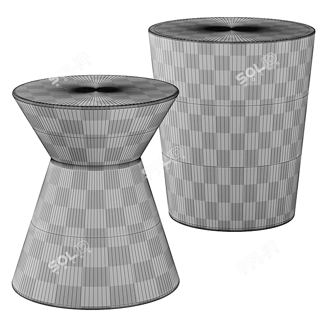 Modern End Tables by Sunpan 3D model image 2