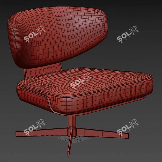 Stylish Bonaldo Olos Armchair 3D model image 4