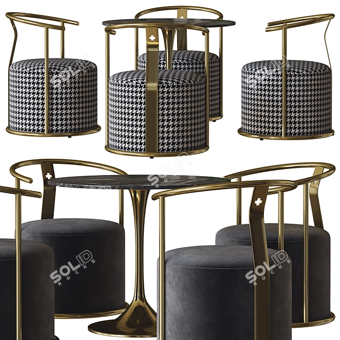 Minimalist 3D Pomi Chair Model 3D model image 1