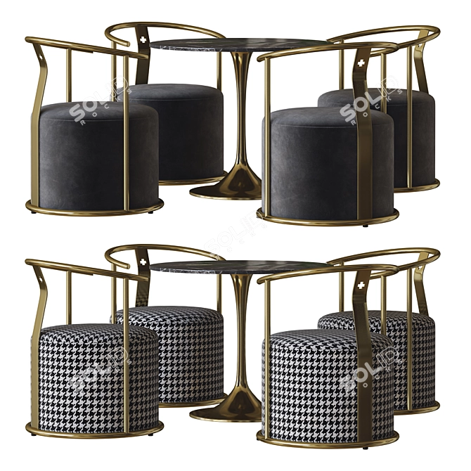 Minimalist 3D Pomi Chair Model 3D model image 2