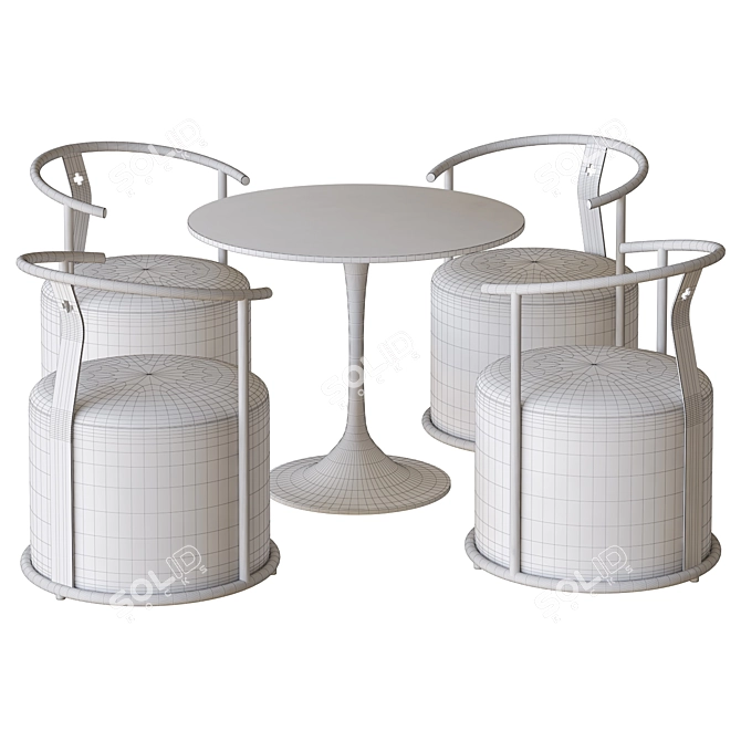 Minimalist 3D Pomi Chair Model 3D model image 4