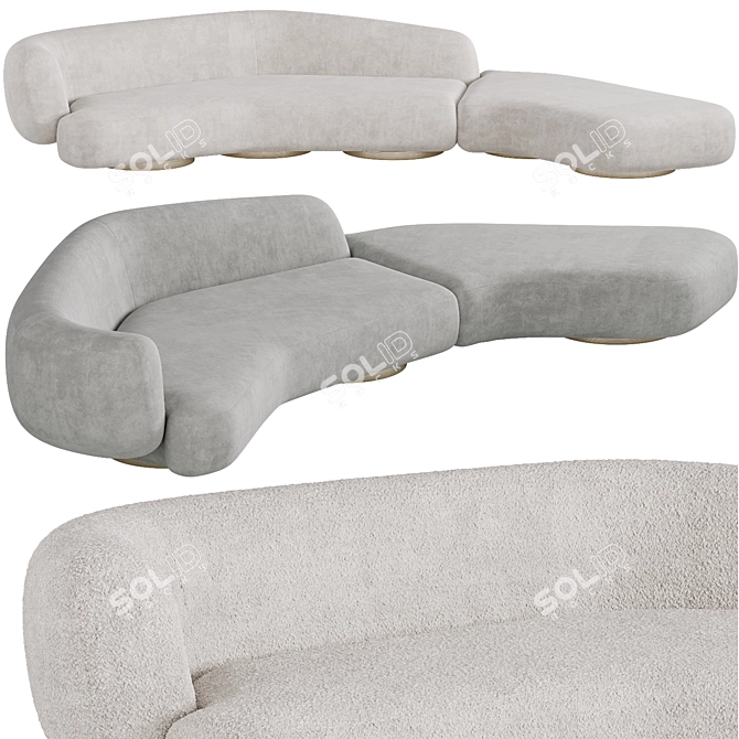 Luxury OKHA REPOSE Sofa - Kookudesign 3D model image 1