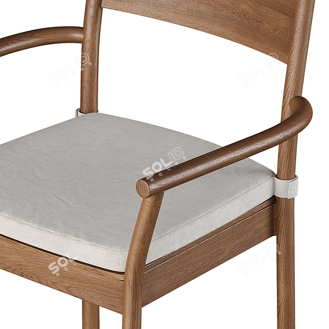 Berkshire Arm Dining Chair Grey 3D model image 5