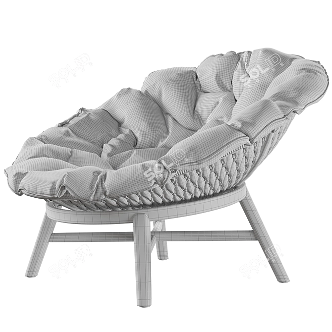 Handcrafted Manutti Sandua Garden Daybed 3D model image 7