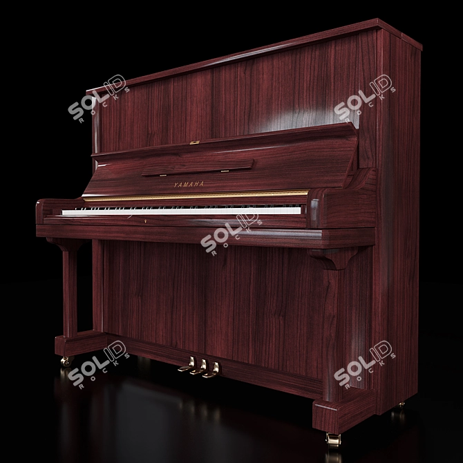 Yamaha U3 Vertical Piano 3D model image 6