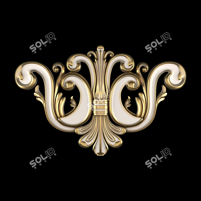 Elegant 3D Ornament Design 3D model image 1