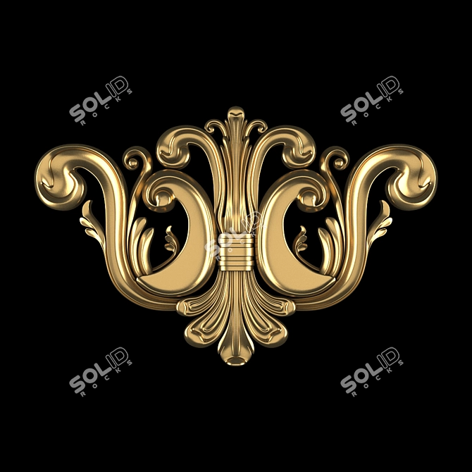 Elegant 3D Ornament Design 3D model image 2