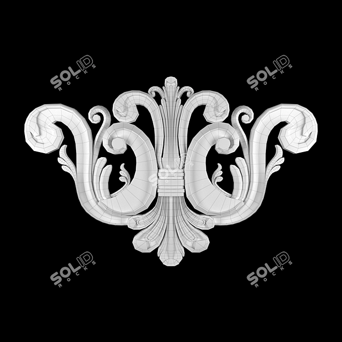 Elegant 3D Ornament Design 3D model image 4