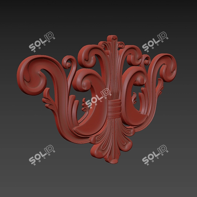 Elegant 3D Ornament Design 3D model image 6