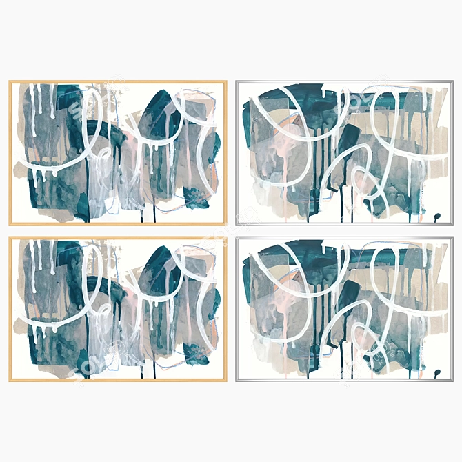 Wall Art Set with Multiple Frames 3D model image 3