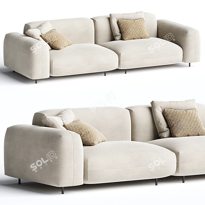 Modern Arflex Macheiro Sofa Design 3D model image 4