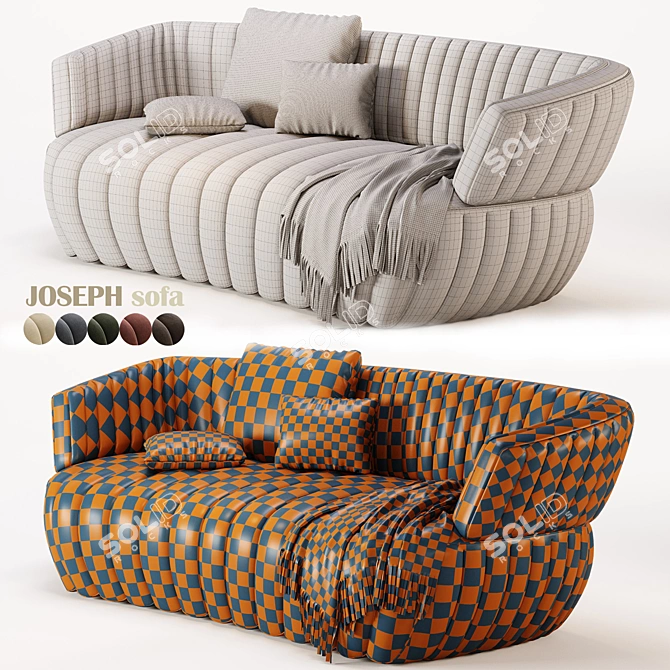 Contemporary Modular JOSEPH Sofa 3D model image 6