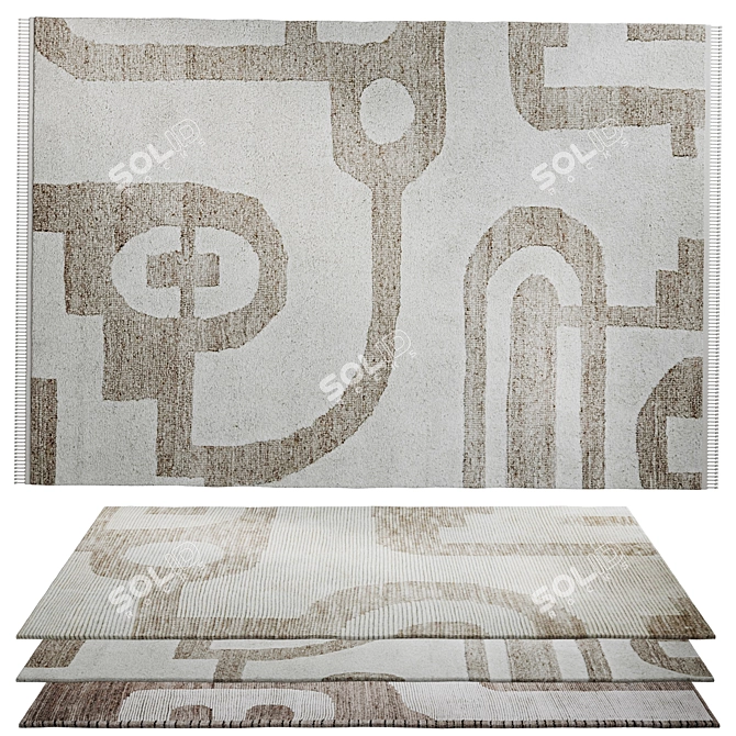 Ethnic Style Rug Set 3D model image 1