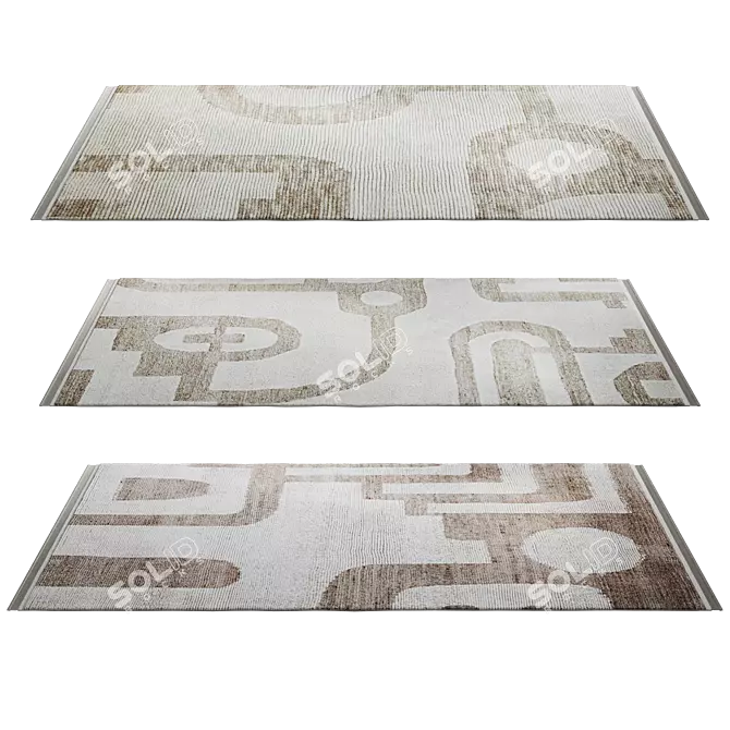 Ethnic Style Rug Set 3D model image 4