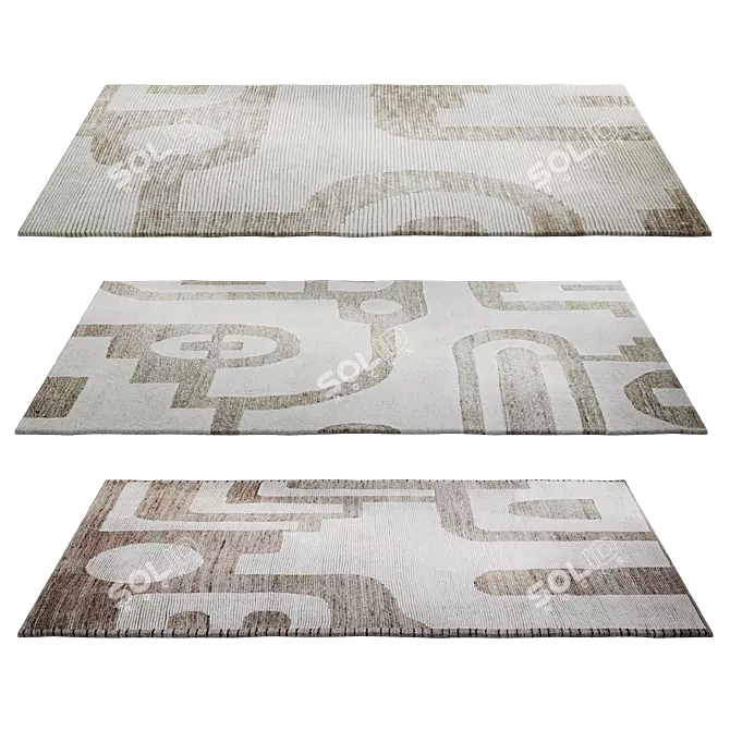 Ethnic Style Rug Set 3D model image 5