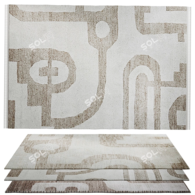 Ethnic Style Rug Set 3D model image 8