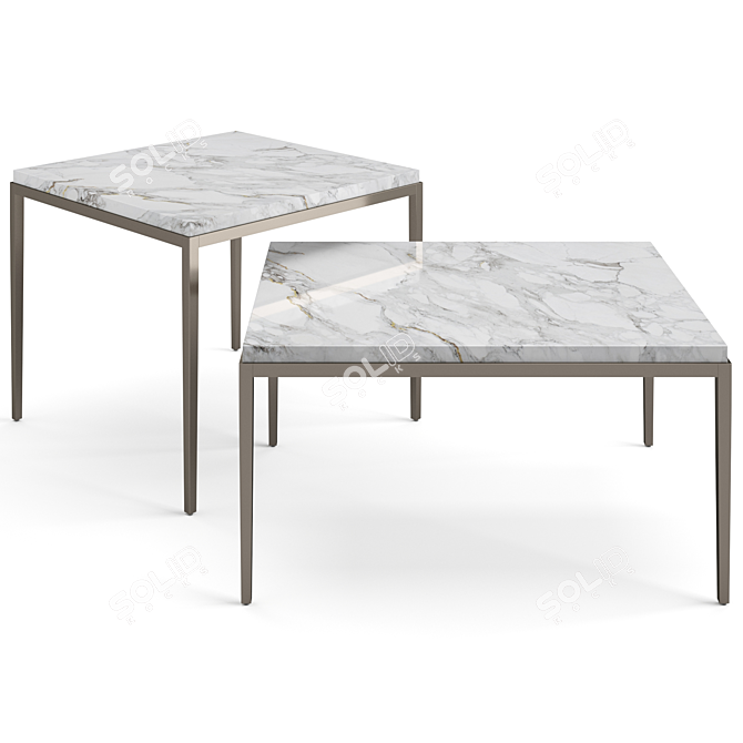 Sleek Misuraemme Kessler Coffee Tables 3D model image 2