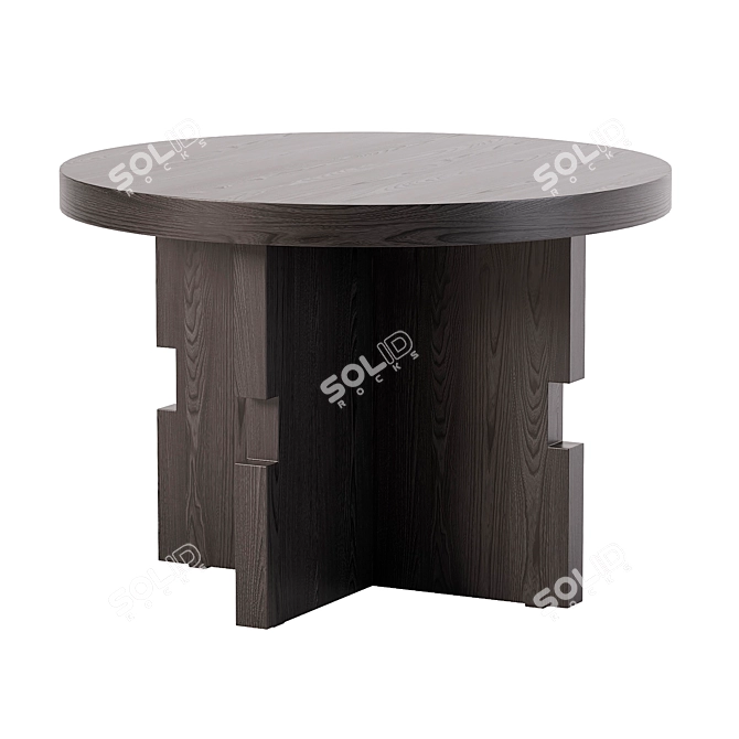 Sleek Notch Side Table Render 3D model image 2