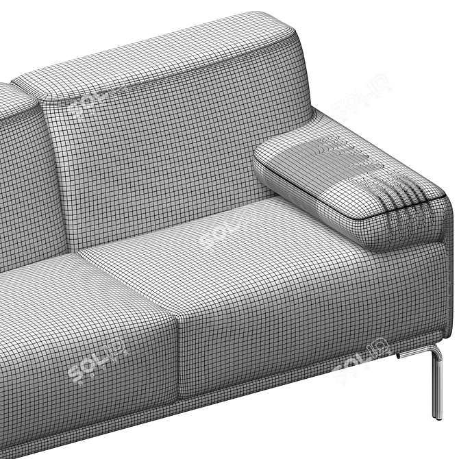Mario Ruiz Contract Sofa: Daily Comfort 3D model image 3