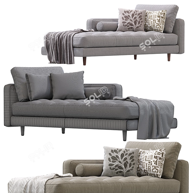 Modern Sven Sofa by Article 3D model image 4