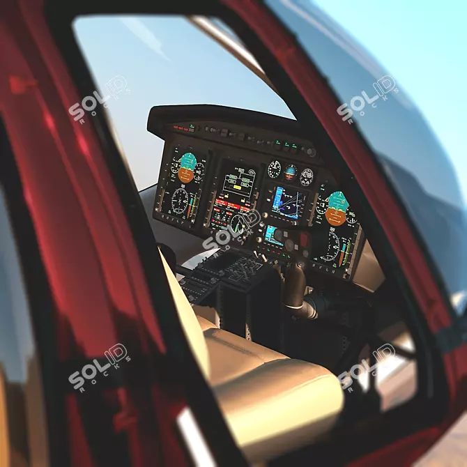 Title: Bell407GX Helicopter 3D model image 6