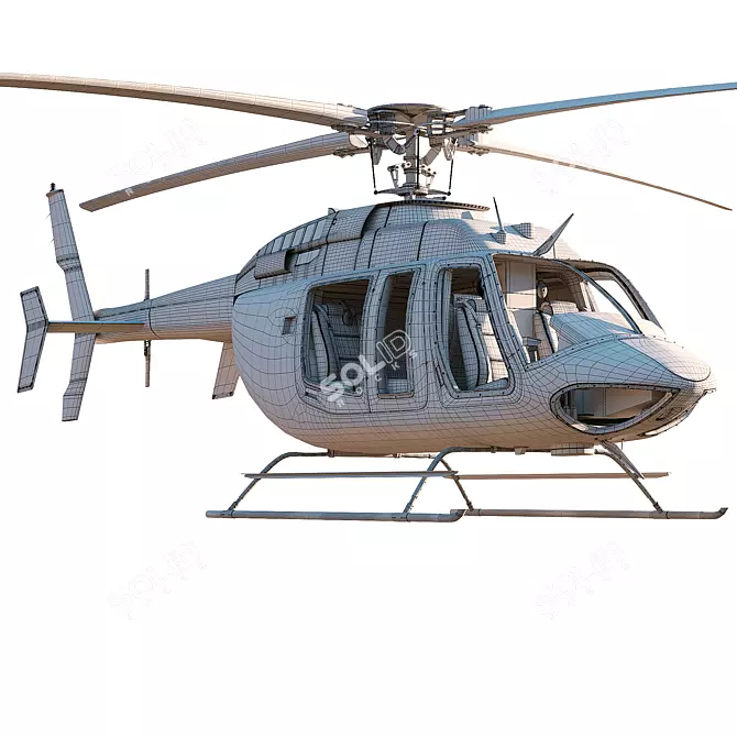 Title: Bell407GX Helicopter 3D model image 7