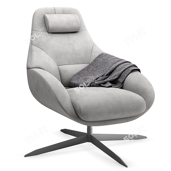 Luxurious Modern Bolia Saga Armchair 3D model image 1