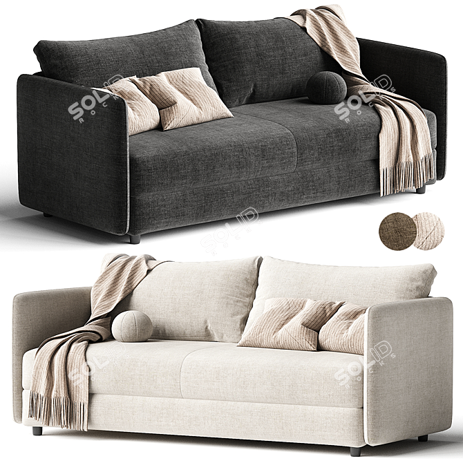 Elegant Convertible Schlafsofa Grande 3D model image 1