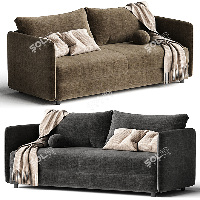 Elegant Convertible Schlafsofa Grande 3D model image 2